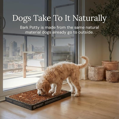 Bark Potty Litter Box for Dogs, Standard Size - Long-Lasting Pee Pads for Dogs - Leak Resistant Bark Box Grass Potty Training Replacement - Easy Use Bark Patch - Disposable Indoor Dog Potty Litter Box