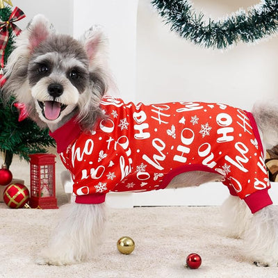 XPUDAC 4 Pack Christmas Dog Pajamas Comfy Dog Clothes for Small Medium Dogs Girl Boy Holiday Pet Outfit Puppy Onesie Cat Pjs Jammies, XS