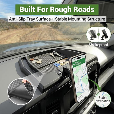 Magnetic Phone Mount Holder for 2023-2026 Ford F250 F350 F450 Super Duty(Without Center Dashboard Speaker) Dash Cell Phone Cradles Adjustable Phone Stand Accessories for 2023+ F250-F450