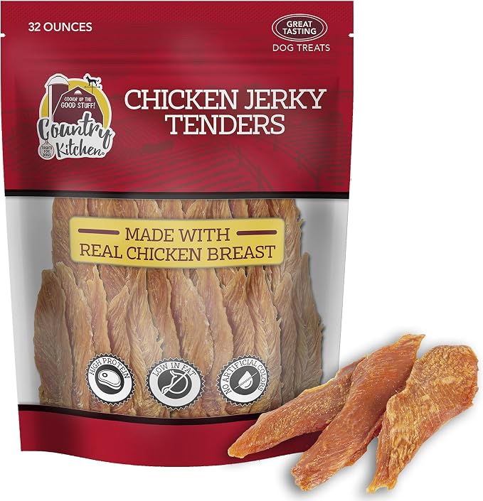Chicken Jerky Tender Dog Treats, Made with Real Chicken, High Protein, Low Fat, No Artificial Colors, 32 oz