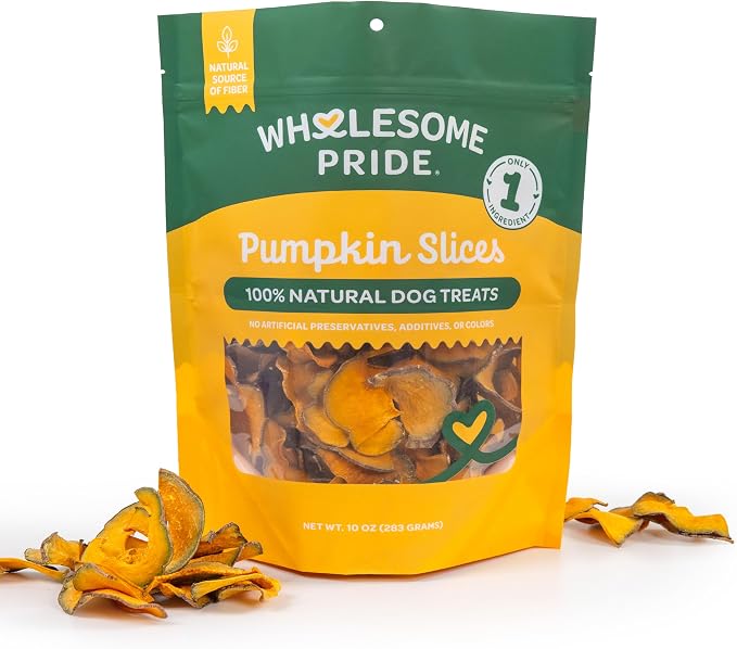 Pumpkin Slices Dog Treats – Limited Ingredient, Dehydrated, All Natural, 10 oz
