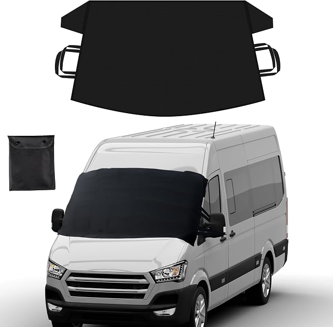 EcoNour Windshield Cover for Ice and Snow | Enhanced 600D Oxford Fabric Windshield Frost Cover | Water, Heat & Sag-Proof Car Windshield Snow Cover | Suitable for Van & MPV | XX-Large (78 x 45 Inches)