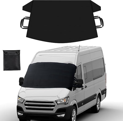 EcoNour Windshield Cover for Ice and Snow | Enhanced 600D Oxford Fabric Windshield Frost Cover | Water, Heat & Sag-Proof Car Windshield Snow Cover | Suitable for Van & MPV | XX-Large (78 x 45 Inches)