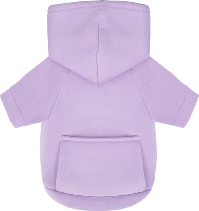 Winter Dog Hoodie with Pockets - Solid Color Polycotton Sweatshirt for Small, Medium, and Large Dogs - Soft, Warm, Cozy Pet Clothing for Cold Weather - Ideal for Outdoor Walks.Purple-4XL
