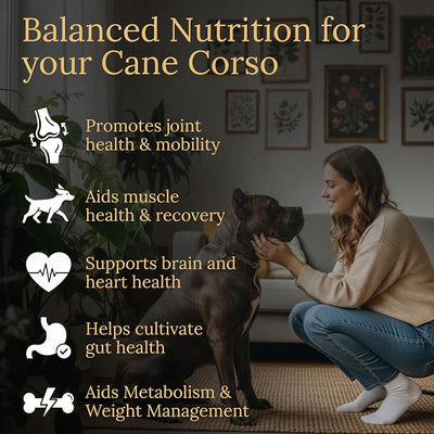Cane Corso Multivitamins, 90 Count, Made in the USA with Real Bacon.