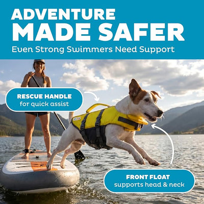 Outward Hound Granby Splash Yellow Dog Life Jacket, Small