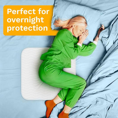 GREEN LIFESTYLE Washable Underpads - Large Pads for use as Incontinence Bed Pads, Reusable Pet Pads, Great for Dogs, Cats, Bunny, Seniors Bed Pad (Pack of 2 - 41x41)