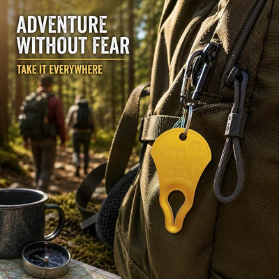 The Original Tick Key - Tick Detaching Device - Portable, Safe and Highly Effective Tick Detaching Tool (Gold)