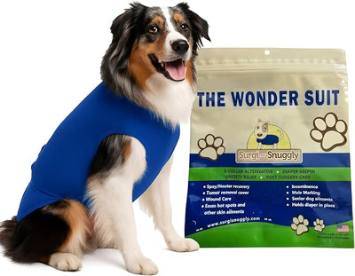 SurgiSnuggly Veterinary Invented Dog Surgical Recovery Suit for Female Spay or Male Dogs Neuters Onesie,Cone Alternative,Original Onesie Bodysuit for After Surgery Small, Medium, Large Dogs BL SL EC