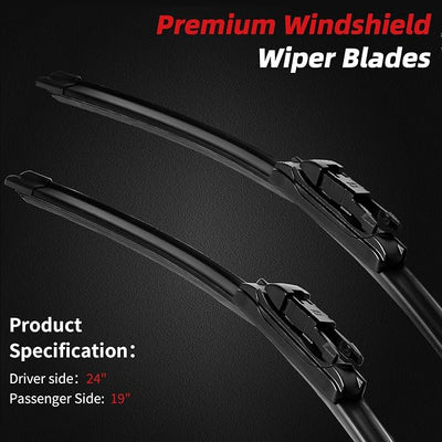OTUAYAUTO 24"+19" Windshield Wiper Blades Replacement for 2013-2018 BMW 320i 328i 328d 330i 330e 335d 335i 340i F30 F31 F34 F80 E90 E91 Audi A3 2006-2013 Front Window Wipers (Pack of 2)