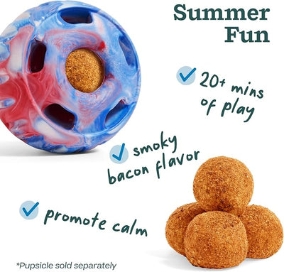 WOOF Refill BBQ Pops & Summer Pupsicle Favorite Distraction Grain-Free Smokey Beef Flavor Lickable Dog Treats - Large Pops for Dogs 25–75 lbs - 7 Count