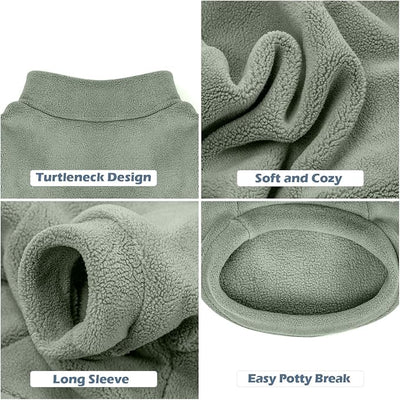 GYALAPERI Dog Sweater, 3 Pack Dog Sweaters for Small Dogs Girl Boy, Ultra Soft Warm Puppy Clothes Dog Coat for Winter (Lt Blue+Olive+Brown, Small)