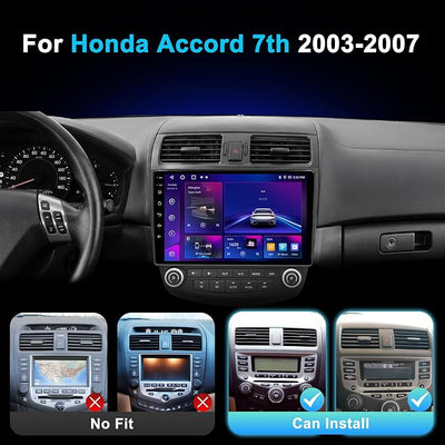 Car Radio Stereo for Honda Accord 7th Gen 2003-2007, 10.2 Inch IPS Touchscreen Android 13 64GB, Wireless CarPlay Android Auto, Plug and Play, 1080P Backup Camera, 5G WiFi, GPS, SWC, AM/FM Radio