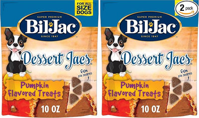 Bil-Jac Dessert Jacs Soft Dog Treats, Pumpkin Flavor, 10 oz Pouch (Pack of 2)
