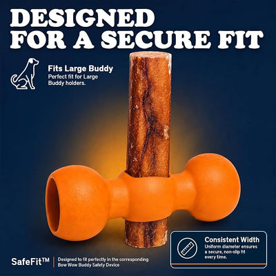 Bow Wow Labs SafeFit™ Bully Sticks for Dogs - 100% All Natural Beef Sticks, Grass-Fed, Low Odor, Long Lasting Dog Chews, Dog Chew Treats, Bully Stick for Small, Medium, Large Dogs - 12" Jumbo 10 Pack