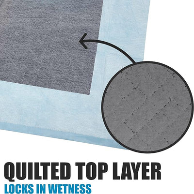 BV Charcoal Puppy Pads XL 40 Count 34"x28" - Leak-Proof Pee Pads for Dogs with 6-Layer Absorbent Design & Built-in Attractant - Dog Pad Extra Large with Charcoal for Odor Control - for Large Dogs
