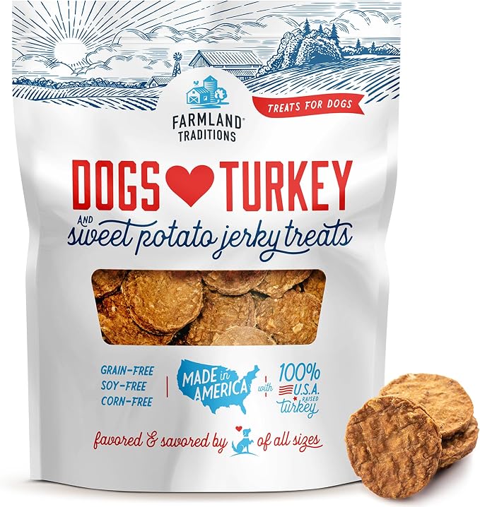 Filler Free Dogs Love Turkey & Sweet Potato Premium Jerky Treats for Dogs, 1 lb. Bag