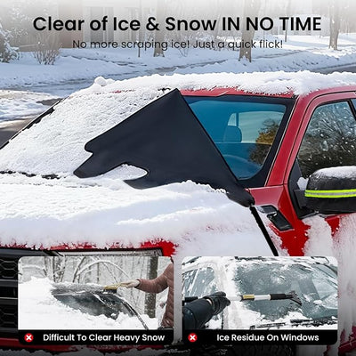 REEVAA Upgraded Car Windshield Cover for Ice & Snow [All-Weather Protection] Magnetic Fit Weatherproof Frost Cover, Winter Accessories, Fit for MPV, Van, Full-Size Trucks