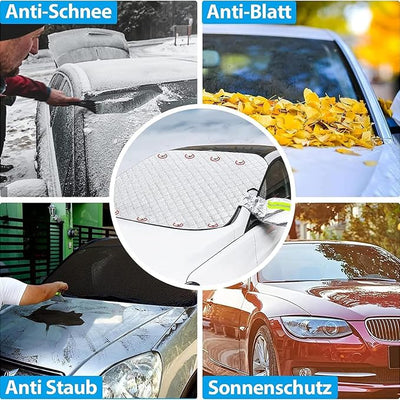 Car Windshield Snow Cover for Toyota Camry 2018-2024, Front Window Windscreen Cover Winter Magnetic Windshield Frost Cover with Side Mirror Automotive Accessories,B/157×126cm