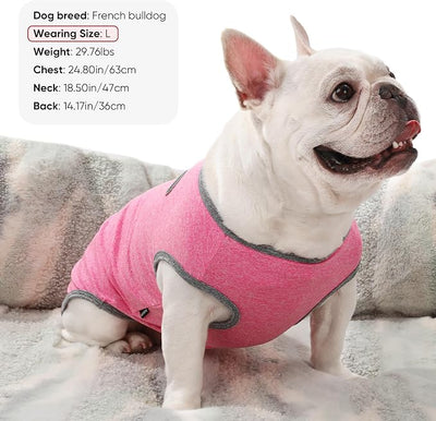 3 Pack Lightweight Sun Protection Dog Shirt Breathable Sleeveless Dog T Shirts Extra Soft Top Tank Dog Clothes for Outdoor Activities (Light Pink + Rose Pink + Peach Pink, XX-Large)