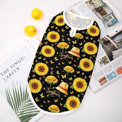 Pet Sleeveless Vest Dog Shirt Beautiful Butterfly Sunflower for Daily Wear Outdoor Activities Small Medium Dogs, Medium