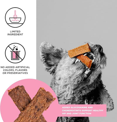 BIXBI Hip & Joint Support Salmon Jerky Dog Treats, 10 Oz - USA Made Grain Free Dog Treats - Glucosamine, Chondroitin For Dogs - High In Protein, Antioxidant Rich, Whole Food Nutrition, No Fillers