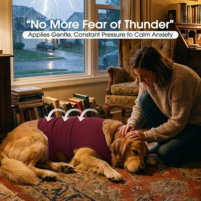 Kuoser Calming Vest for Dogs Anxiety, Adjustable Anxiety Wrap Jacket for Small Medium Large Dogs, Soothing Compression Shirt for Fireworks Thunderstorms Separation Anxiety Travel, XL