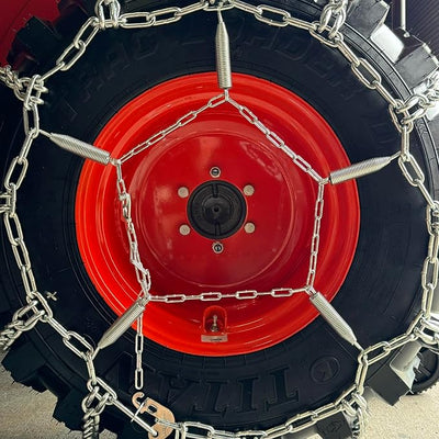 TireChain.com Heavy Duty Spring Tire Chain Tensioners 6303 – Adjusters for Trucks, Skid Steers, Tractors, 33–48 Inch Tires, Pair