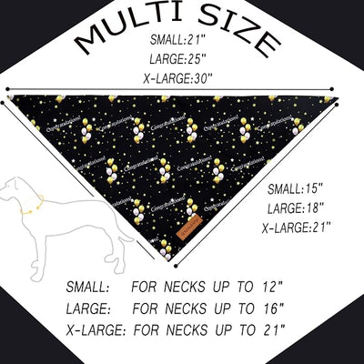 Realeaf Graduation Dog Bandanas 2 Pack, Reversible Pet Scarf for Boy and Girl, Premium Durable Fabric, Holiday Bandana for Small Medium Large and XLarge Dogs (Graduation, X-Large)