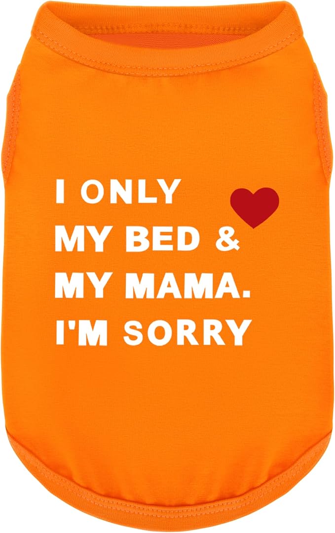 Stylish Cotton Dog Shirt with Print, Soft & Breathable, All-Season Comfort, Fits Most Breeds - Perfect Pet Apparel for Small, Medium, Large Dogs.Orange L