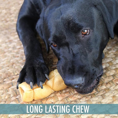 Wild Eats 9" Water Buffalo Treats No-Hide Cheek Roll - 3 Pack Long Lasting Dog Chews, Rawhide Free, Substitute for Pig Ears, for Aggressive Chewers & Large Dogs, Low Fat, High Protein