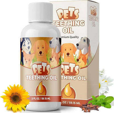 Punkin Butt for Pets Puppy Teething Oil to Stop Chewing and Relieve Discomfort | All Natural, Organic, Safe for Dogs, Chemical-Free (2 oz)