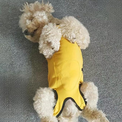 Dog's Recovery Suit Post Surgery Shirt for Puppy, Small Dog Surgical Recovery Suit for Female Male Dogs, Dog Onesie Protect Surgical Wound(Yellow-xs)