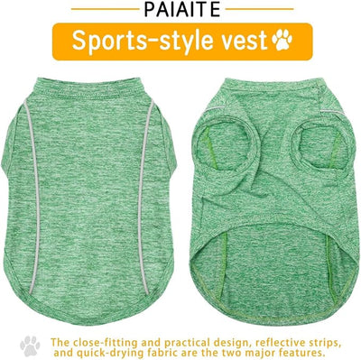 Stay Safe at Night: Stylish Reflective Strip Dog Shirt & Tank Top - Soft, Breathable Clothes with Sun Protection, Quick Dry, Stretchy, Lightweight for Small to Large Dogs Pink XXL