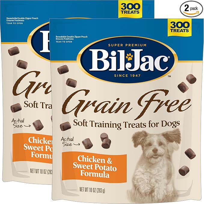 Grain Free Soft Treats for Dogs, Chicken and Sweet Potato Flavor, Made with Real Chicken Liver, 10oz (2-Pack)