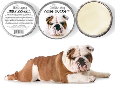The Blissful Dog Bulldog Nose Butter, Versatile Dog Nose Balm to Reduce Dryness, Handcrafted Moisturizer, Easy-to-Apply, 1 oz.