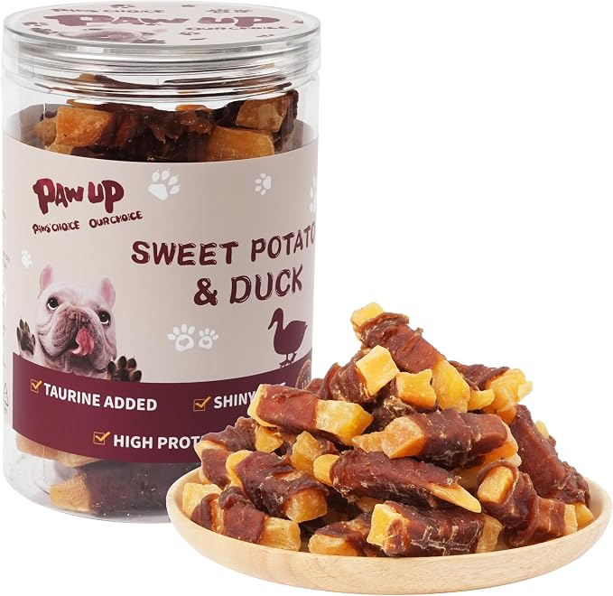 Duck & Sweet Potato Dog Treats, High Protein Chews with Taurine for Small & Medium Dogs, Gentle on Sensitive Stomachs, 12.5 oz