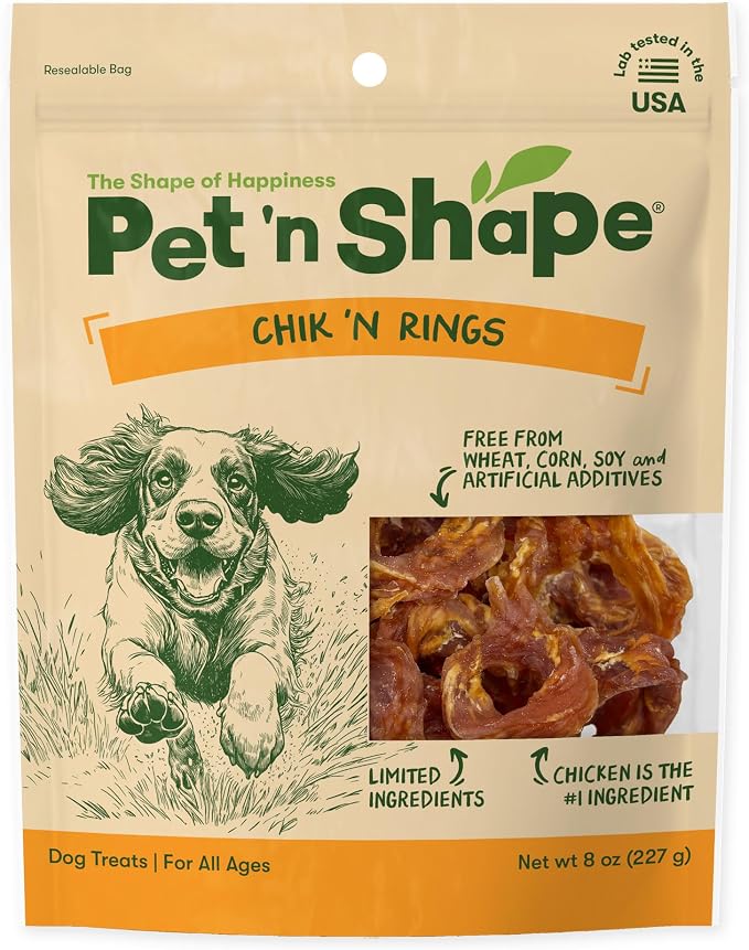 Pet n Shape Chik n Rings Jerky Dog Treats - 8 Ounce