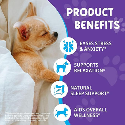 Melatonin for Dogs - Dog Melatonin for Calming and Anxiety, Liquid Sleep Aid Supplement, Deep Sleep for Dog