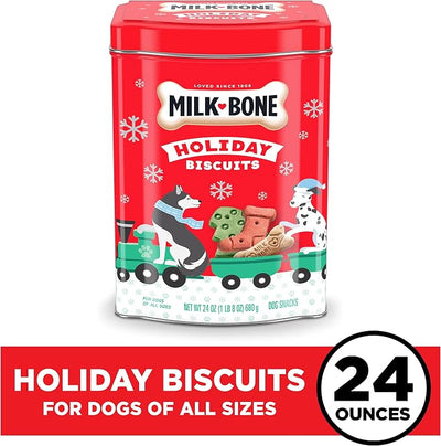 Milk-Bone Holiday Crunchy Dog Biscuits, 24-oz. Collectible Tin