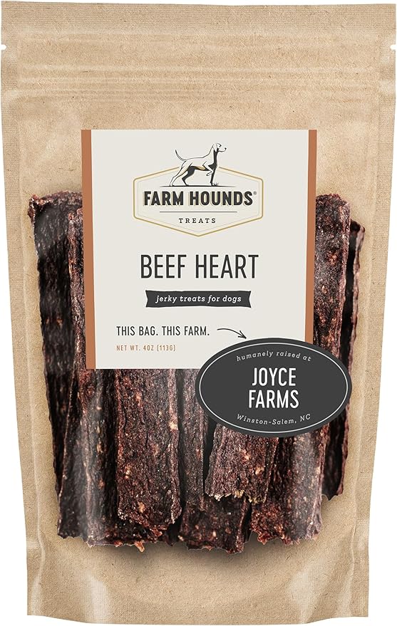 Beef Heart - Premium Natural Beef Heart Jerky For Dogs - Made From 100% Humanely Raised Cattle - Organ Treats - Great For Training & Treats - No Added Fillers - Made in USA - 4oz -1 Pack