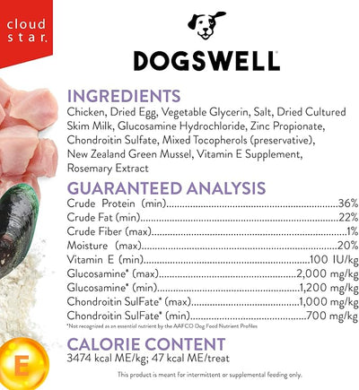 Dogswell Hip & Joint Soft Strips Dog Treats, Chicken, 12 oz. Pouch