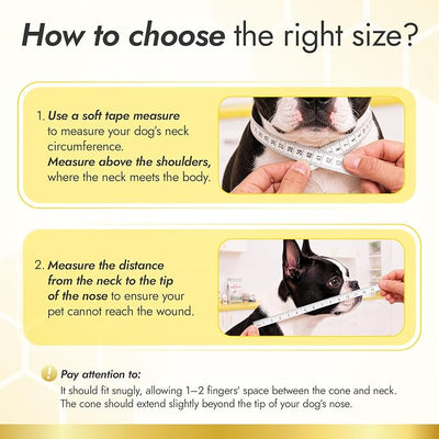 Adjustable Dog Cone Alternative for Small & Medium Breeds – Cone for Dogs to Stop Licking & Scratching – Post-Surgery & Grooming Support – Elizabethan Collar for Neck Circumference 14.2–16.5 in