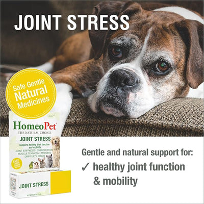 HomeoPet Joint Stress, Joint Support for Dogs and Cats, Liquid Pet Meds to Support Healthy Joint Movement, 15 Milliliters