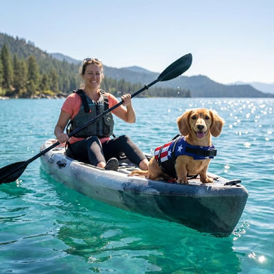 Doglay Dog Life Jacket, Dog Life Vest for Swimming Boating, Adjustable Puppy Life Jacket with Reflective Stripes, Superior Buoyancy Pet Swimming Vest for Small Medium and Large Dogs
