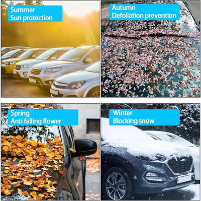 Car Windshield Snow Cover for Kia Sedona 1998–2021 VQ/KA4,Magnetic Window Ice Frost Guard with Mirror Covers,Winter Sun Shade,Waterproof,Windproof