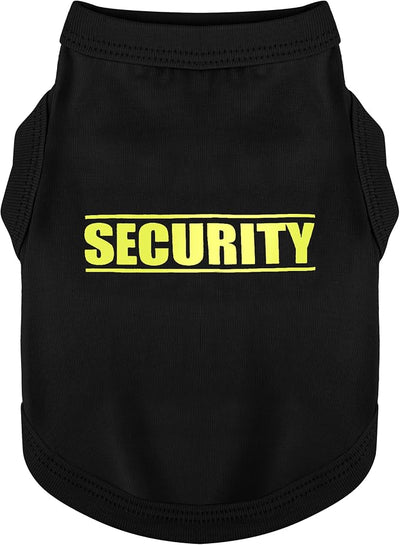 Discover Cozy Cotton Canine Wear: Soft, Lightweight, and Breathable Dog Shirt Vest with Eye-Catching Graphics(Security), Keeping Your Furry Friend Warm and Comfy! Black 3XL