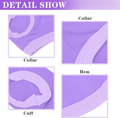 Cotton Dog Shirt with 'Little Miss Adorable' Corgi Head Print, Soft & Breathable Pet Apparel for Small, Medium, and Large Dogs, All-Season Sleeveless Vest, Cute and Comfortable Dog Outfit.Purple XS