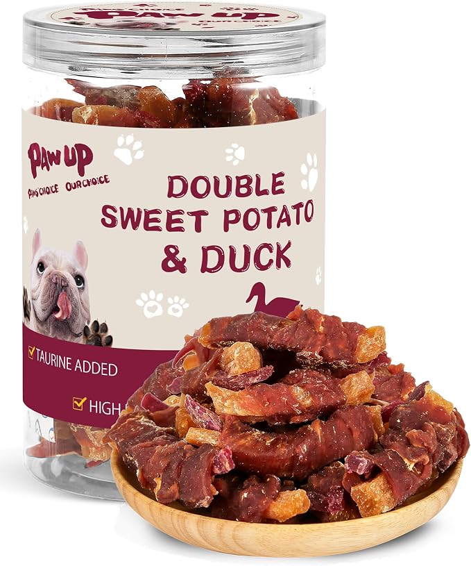 Duck & Sweet Potato Duo Dog Treats, Soft Chews for Small & Medium Dogs, High Protein & High Fiber, Gentle on Sensitive Stomachs, Natural Daily Snack with Taurine, 12.5 oz