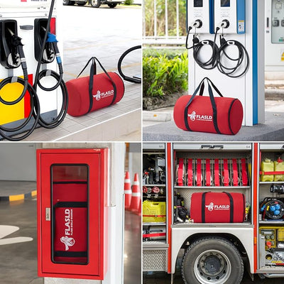 FLASLD Car Fire Blanket-20ft x 30ft, Large Fireproof Blanket Fire Extinguisher Blanket for Electric/Fuel Vehicle Accidents, Silicone Coated Fibergalss Cover, Heat Resistant Fire Suppression Blankets